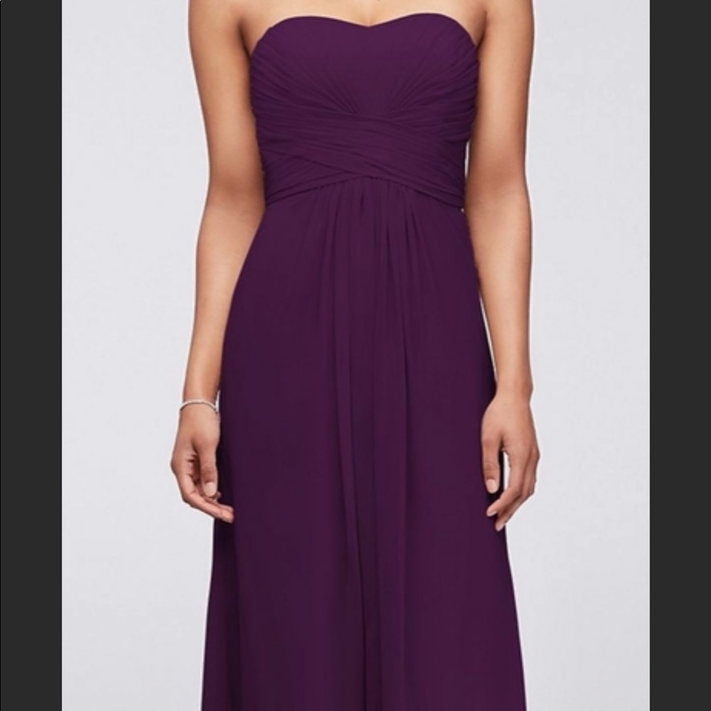 Bridesmaid dress Davids bridal 6 way dress- plum